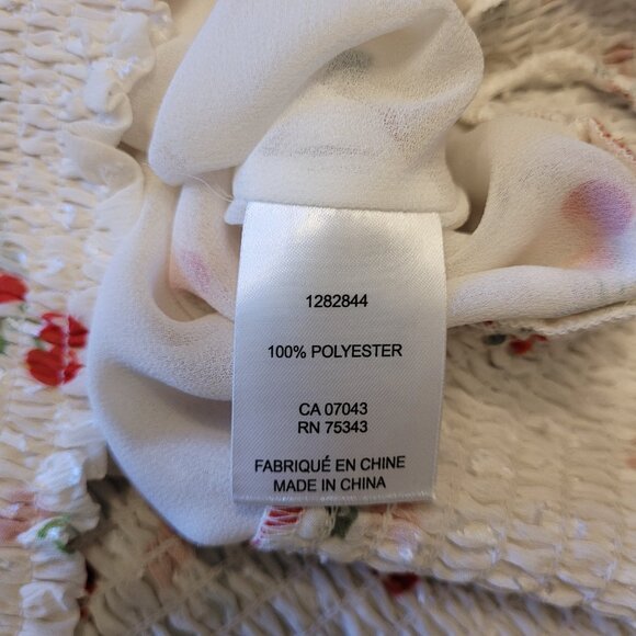 Joie Cherry Swiss Dot Smocked Short Sleeve Top - Picture 5 of 5